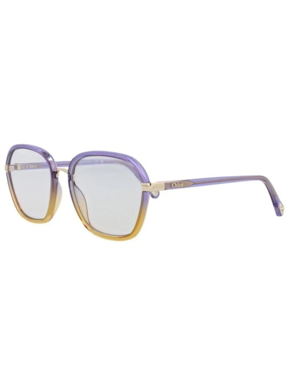 New Chloé Womens Square/Rectangle Violet Violet Transparent Fashion Designer Eye